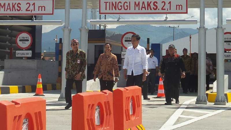 Tol Soroja baru diresmikan oleh Presiden Joko Widodo, Senin (4/12/2017).