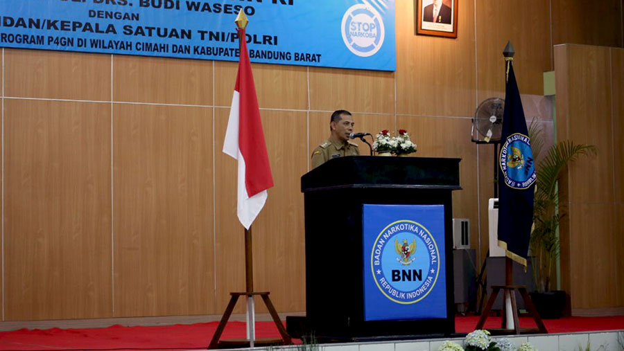 Wali Kota Cimahi Ajay Muhammad Priatna hadiri acara Tatap Muka dengan Kepala Badan Narkotika Nasional (BNN) Budi Waseso di Aula S Parman Pusdikpom.