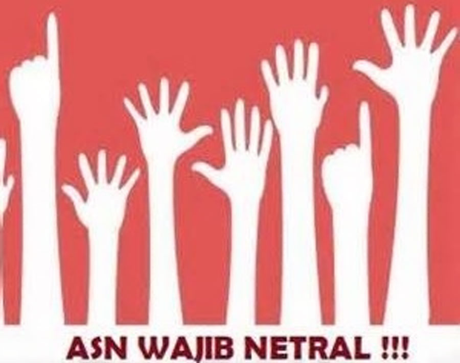 Ilustrasi netralitas ASN.