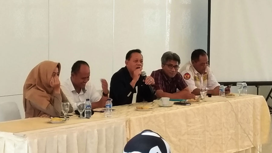 Sudrajat  selepas acara pembekalan Relawan Asyik bertempat di Hotel Kartifah Dago Kota Bandung, Sabtu (10/3/18).