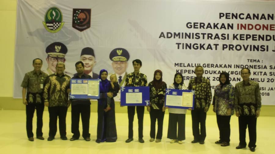 Gerakan Indonesia Sadar Administrasi Kependudukan #GISA Tingkat Provinsi Jawa Barat di Balairung Rudini IPDN Jl. Raya Jatinangor Sumedang, Rabu (11/4).