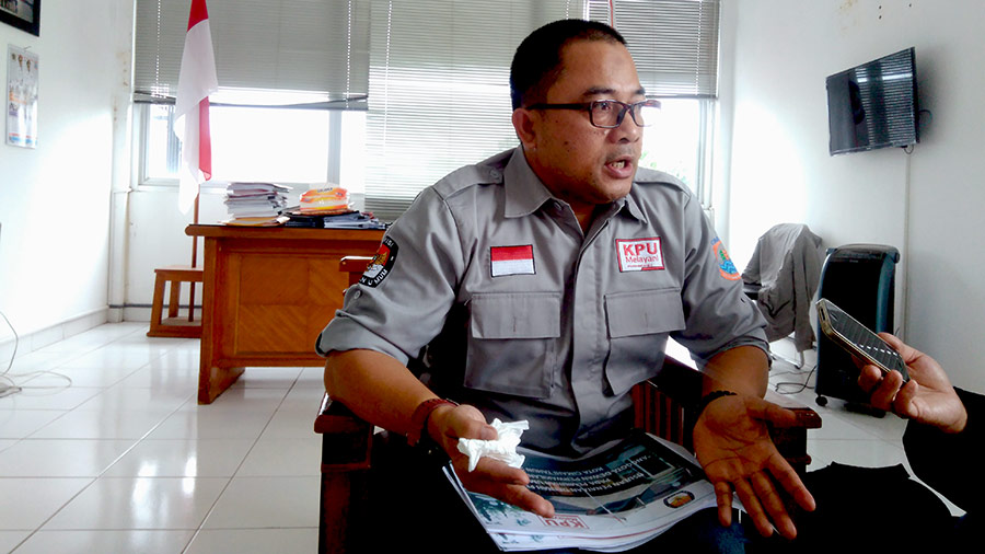  Ketua KPU Kota Cimahi Handi Dananjaya, Kamis (19/4/2018).