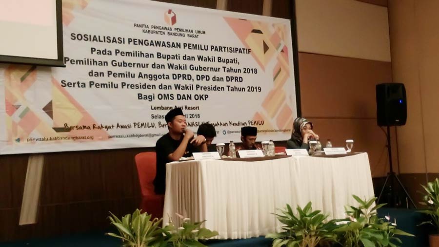 Acara sosialisasi Pilkada Serentak di Lembang Asri Resort, Kecamatan Parongpong, Selasa (24/4/2018).