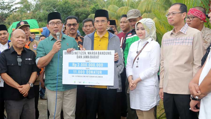 Bank bjb menyalurkan bantuan sebesar Rp1,6 miliar dari bagian CSR dan Rekening Jabar Peduli.   