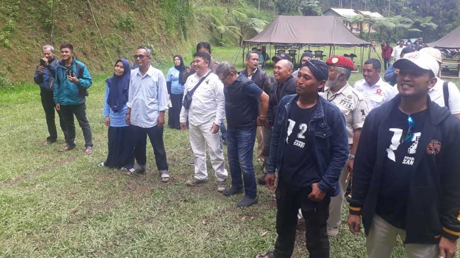 Acara syukuran kemenangan pasangan Prabowo-Sandiaga Uno di CIC, Parongpong, Kabupaten Bandung Barat (KBB), Sabtu (4/5/2019).