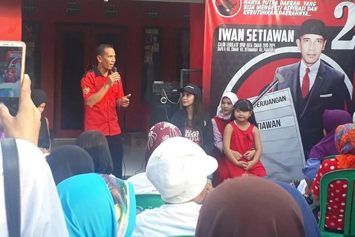 Iwan Setiawan Saat Melaksanakan Kampanye Pileg 2019 Beberapa Waktu lalu