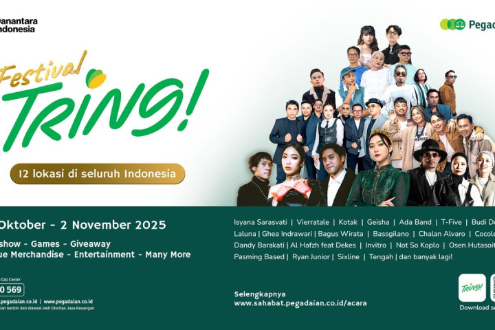 PT. Pegadaian menggelar Festival Tring! di Kantor Wilayah X Jawa Barat dari tanggal 31 Oktober hingga 2 November 2025 bertempat di Atrium Trans Studio Mall Bandung