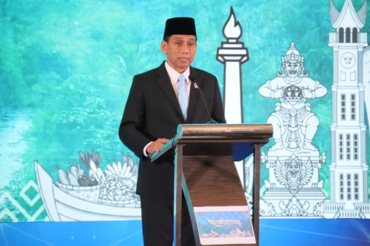 Wamendagri Akhmad Wiyagus menghadiri Rapat Koordinasi Badan Perencanaan Pembangunan Daerah (Bappeda) seluruh Indonesia di Hotel Rattan Inn Banjarmasin, Kalimantan Selatan (Kalsel), Rabu, 3 Desember 2025.