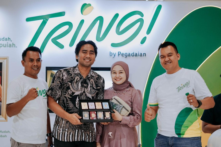 PT Pegadaian Kanwil X Jawa Barat meluncurkan aplikasi terbaru bernama Tring! by Pegadaian, di Tasikmalaya, belum lama ini.