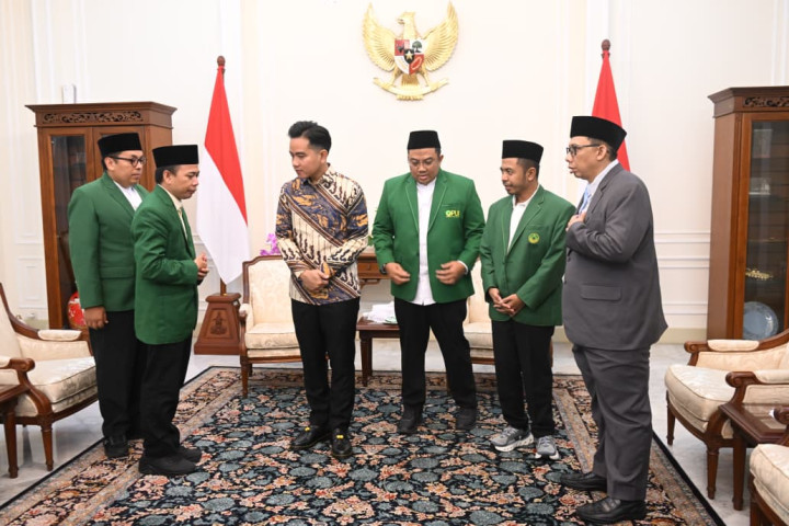 Wakil Presiden (Wapres) Gibran Rakabuming menerima audiensi Pengurus Pusat Persatuan Ummat Islam (PUI) di Istana Wakil Presiden, Jakarta, pada Jumat (20/02/2026). 
