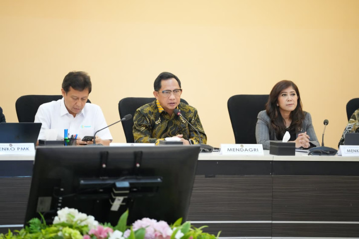  Mendagri memimpin Rapat Koordinasi (Rakor) Tingkat Menteri Sinkronisasi Koordinasi dan Pengendalian (SKP) Pencegahan dan Penanganan Masalah Kesehatan Jiwa pada Anak dan Remaja, di Jakarta, Kamis, 5 Maret 2026.