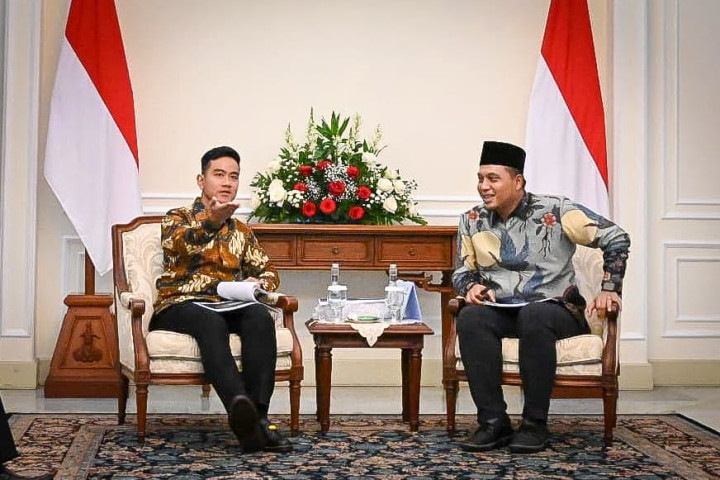 Wakil Presiden (Wapres) Gibran Rakabuming menerima audiensi Pimpinan Wilayah Gerakan Pemuda (PW GP) Ansor Provinsi Jawa Tengah (Jateng) di Istana Wakil Presiden, Selasa (28/04/2026)