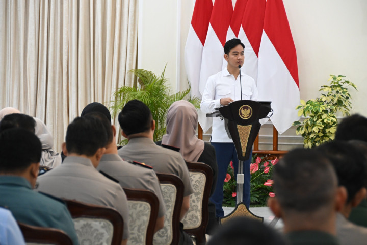 Wapres Gibran memberikan pembekalan kepada peserta Pendidikan Pemantapan Pimpinan Nasional (P3N) XXVII dan Pendidikan Penyiapan dan Pemantapan Pimpinan Nasional (P4N) LXIX di Lembaga Ketahanan Nasional Republik Indonesia, Rabu, 3 Juni 2026. 