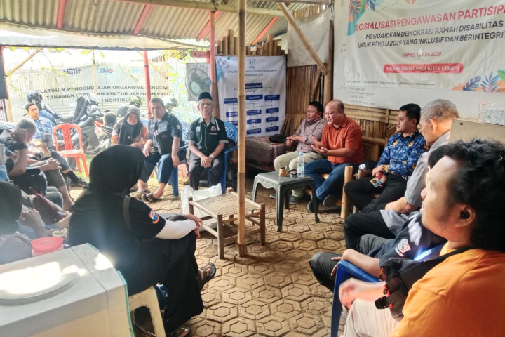Bawaslu Kota Cimahi melakukan Sosialisasi Pengawasan Partisipatif  yang digelar bersama Persatuan Penyandang Disabilitas Indonesia (PPDI) Kota Cimahi di Sekretariat PPDI, Jum’at, 10 Juni 2026