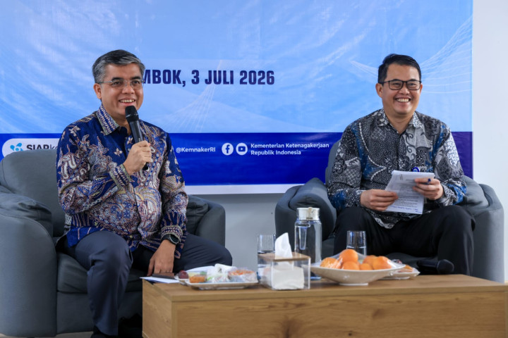 Menaker Yassierli menghadiri diskusi Identifikasi Ketenagakerjaan dan Pelatihan di Kawasan Ekonomi Khusus (KEK) Mandalika di Lombok Tengah, Nusa Tenggara Barat (NTB), Jumat (3/7/2026).