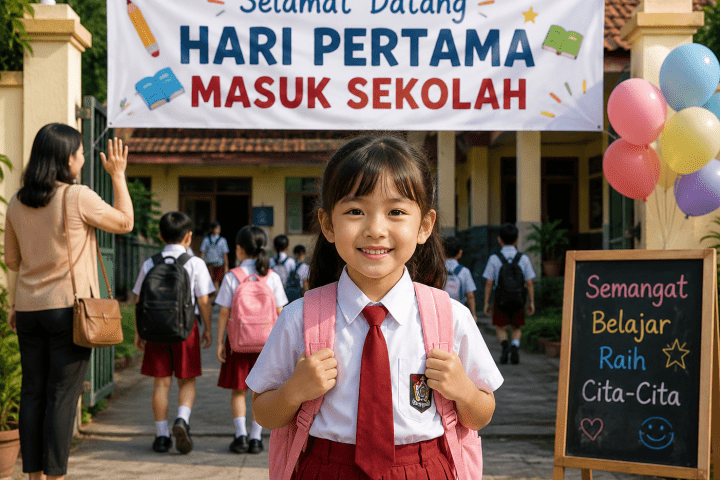 Pemerintah Kota (Pemkot) Cimahi memberikan fleksibilitas absensi bagi Aparatur Sipil Negara (ASN) yang mengantar anak pada hari pertama masuk sekolah tahun ajaran 2026/2027, Senin (13/7/2026). 