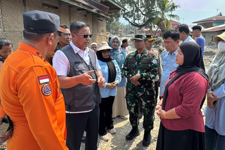 Monitoring dan evaluasi khusus dilaksanakan Satuan Tugas Percepatan Rehabilitasi dan Rekonstruksi (Satgas PRR) Pascabencana. 