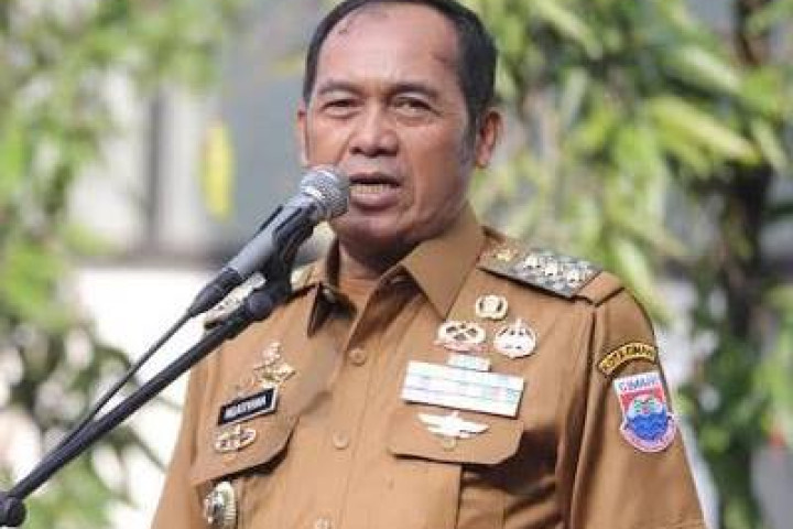 Wali Kota Cimahi Ngatiyana menghadiri Peringatan Hari Anak Nasional di Selasar Gedung B Pemkot Cimahi, Kamis, 27 Agutus 2026.